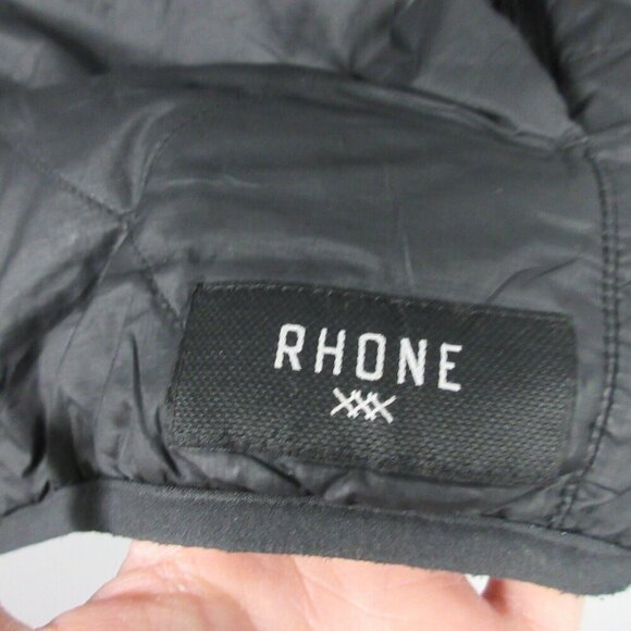 Rhone Tundra Quilted Hooded Jacket Men's M Black Polyester Puffer Jacket 462 - Picture 4 of 16